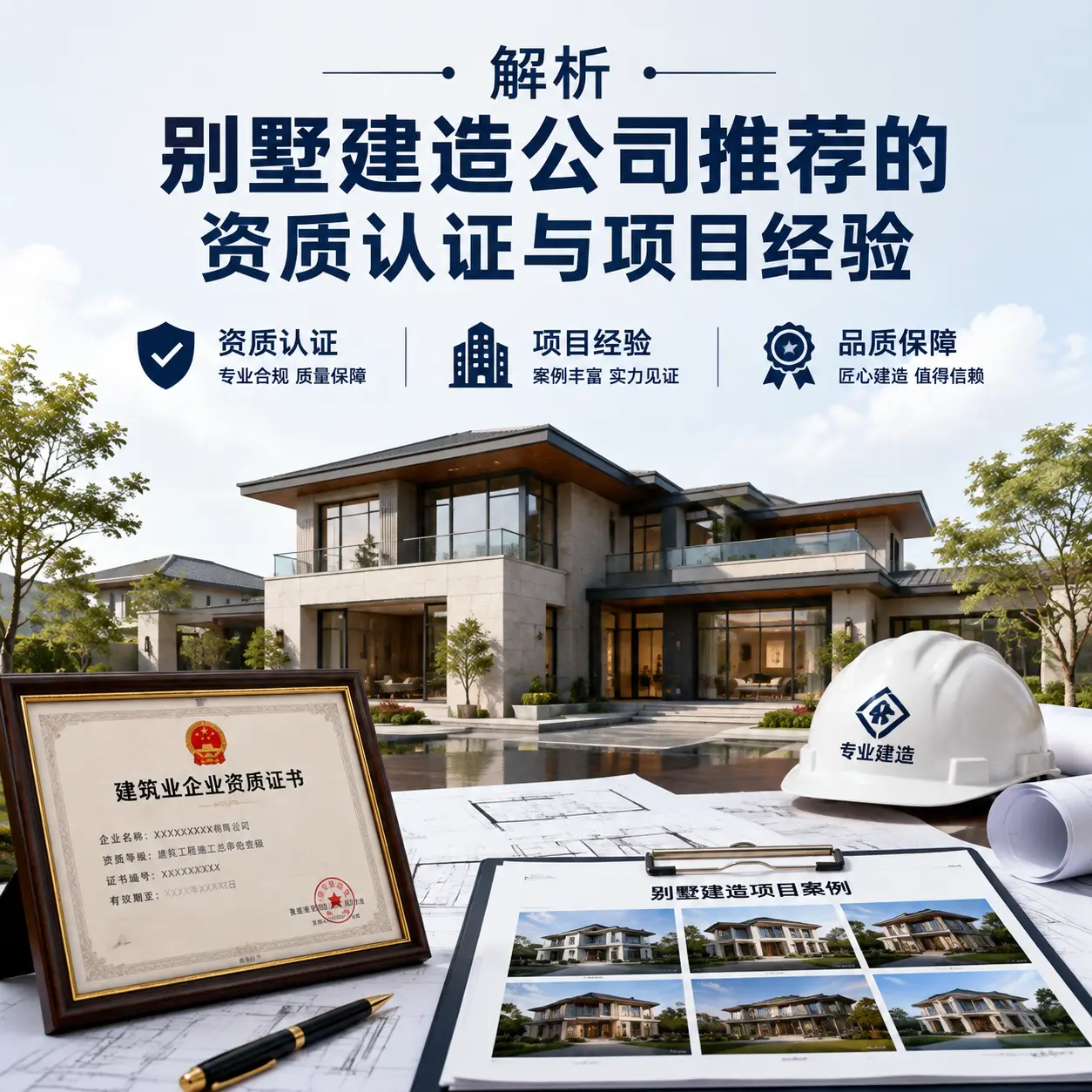 解析 大方 别墅建造公司推荐的资质认证与项目经验