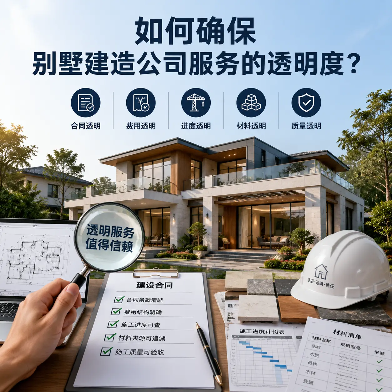 在 大方 如何确保别墅建造公司服务的透明度？