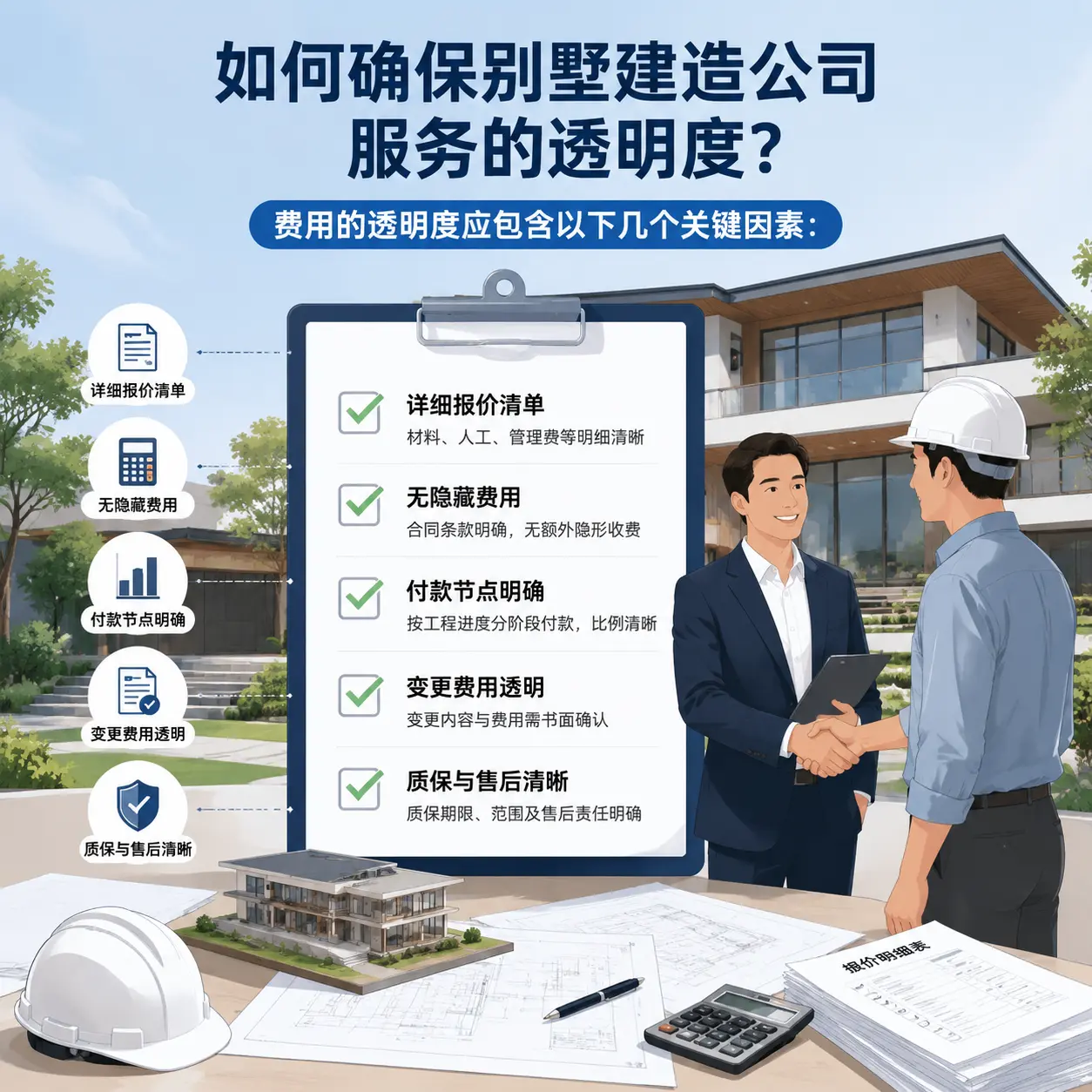 在 大方 如何确保别墅建造公司服务的透明度？