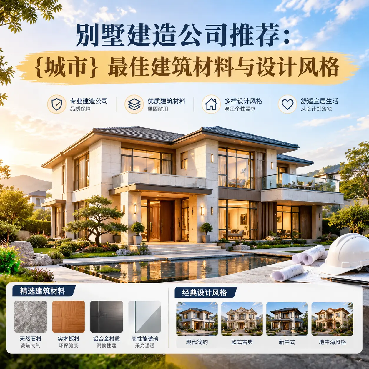 别墅建造公司推荐: 大方 最佳建筑材料与设计风格