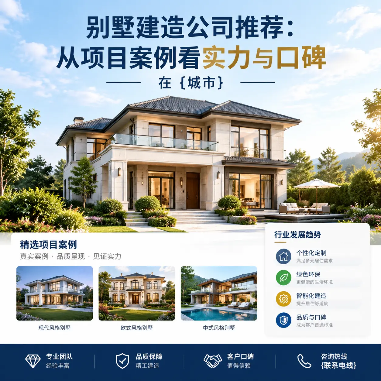 别墅建造公司推荐:从项目案例看实力与口碑在 大方